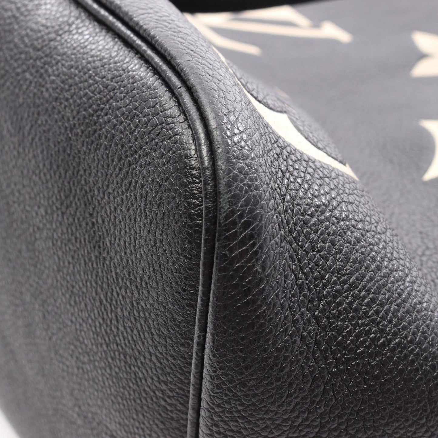 Louis Vuitton Tote Bag Neverfull MM Monogram Empreinte Black Beige Leather — view 5