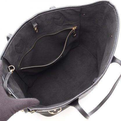Louis Vuitton Tote Bag Neverfull MM Monogram Empreinte Black Beige Leather — view 3