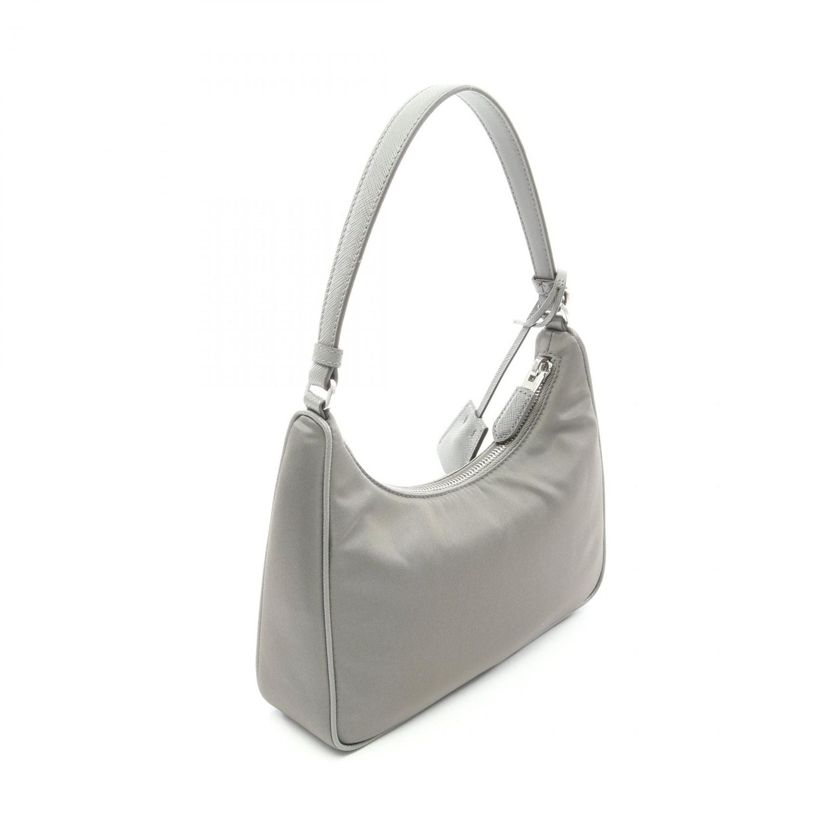 Prada Tessuto Saffiano Nylon Leather Shoulder Bag — view 2