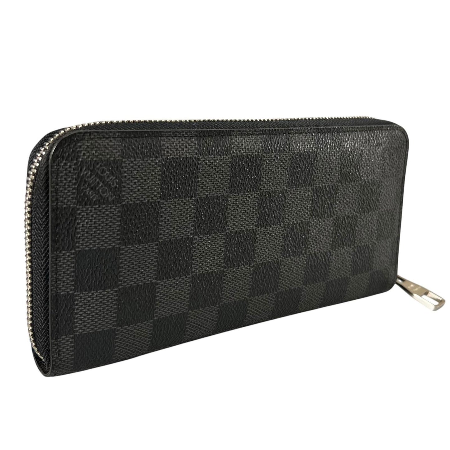Louis Vuitton Zippy Wallet Verdical Damier Canvas Black — view 3