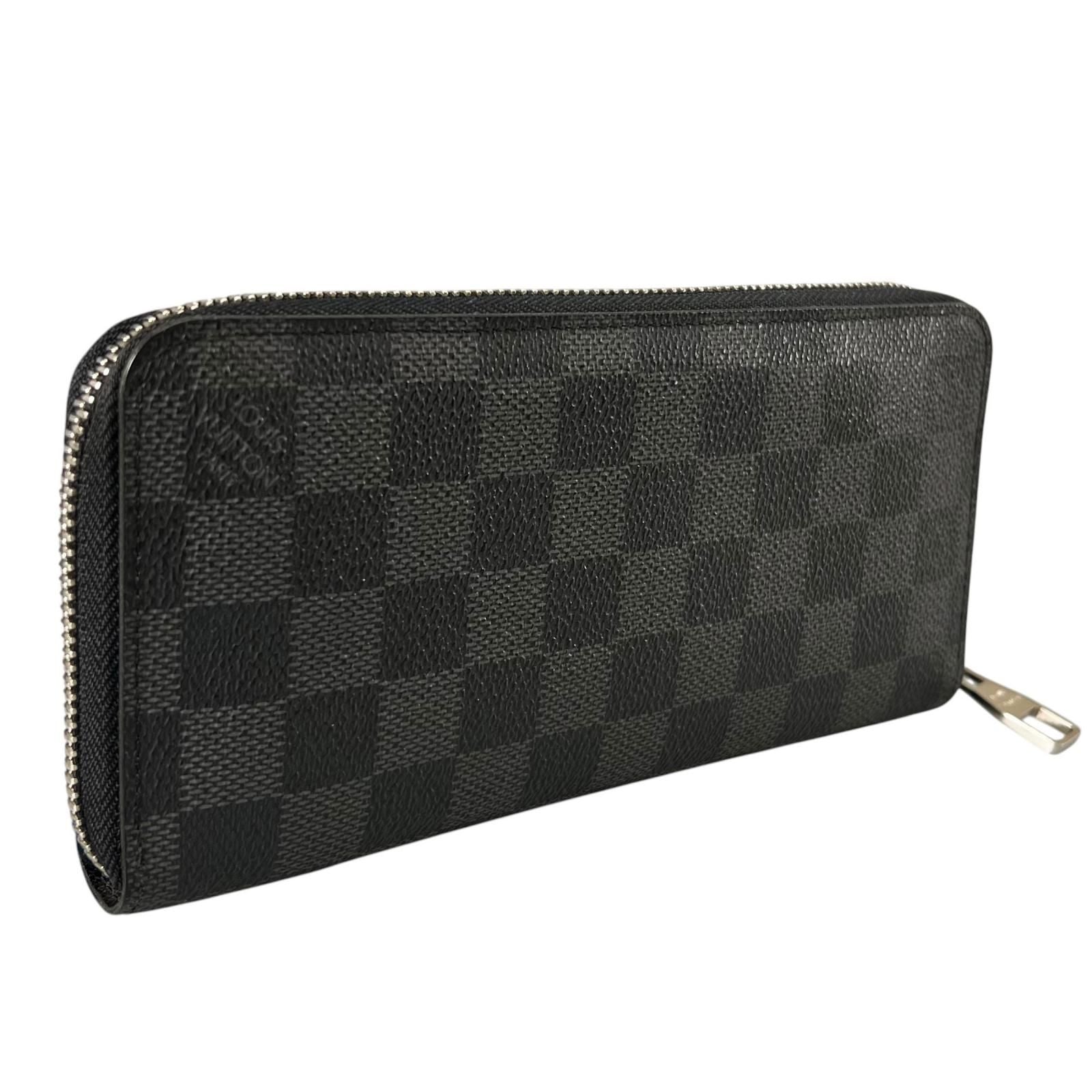 Louis Vuitton Zippy Wallet Verdical Damier Canvas Black — view 3