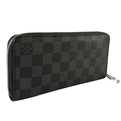 Louis Vuitton Zippy Wallet Verdical Damier Canvas Black — view 3