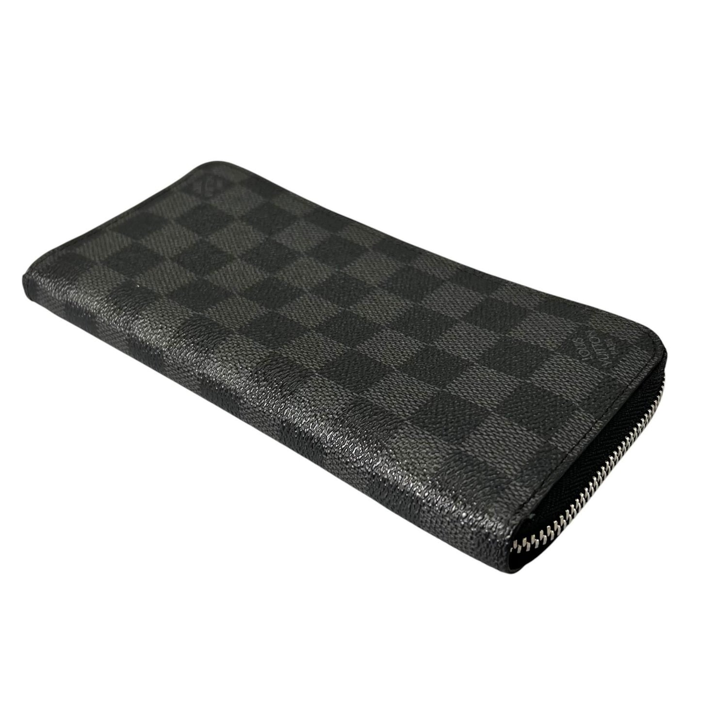 Louis Vuitton Zippy Wallet Verdical Damier Canvas Black — view 4