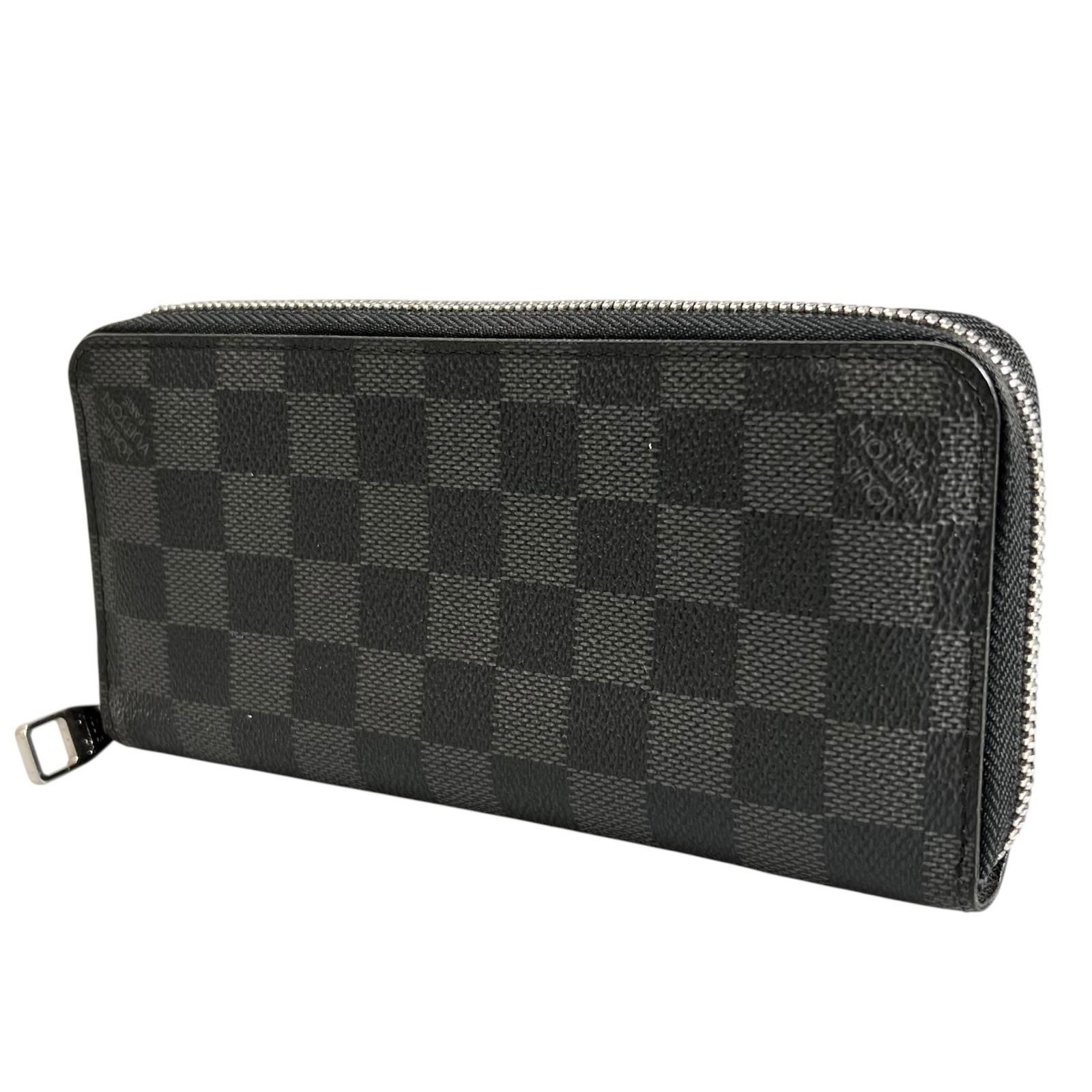 Louis Vuitton Zippy Wallet Verdical Damier Canvas Black — view 2
