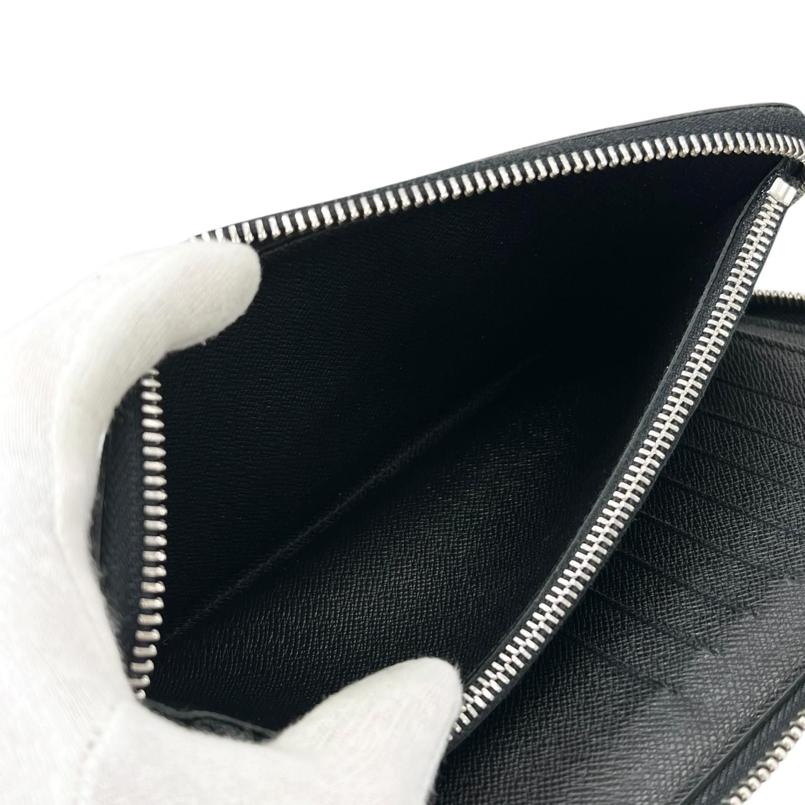Louis Vuitton Zippy Wallet Verdical Damier Canvas Black — view 6