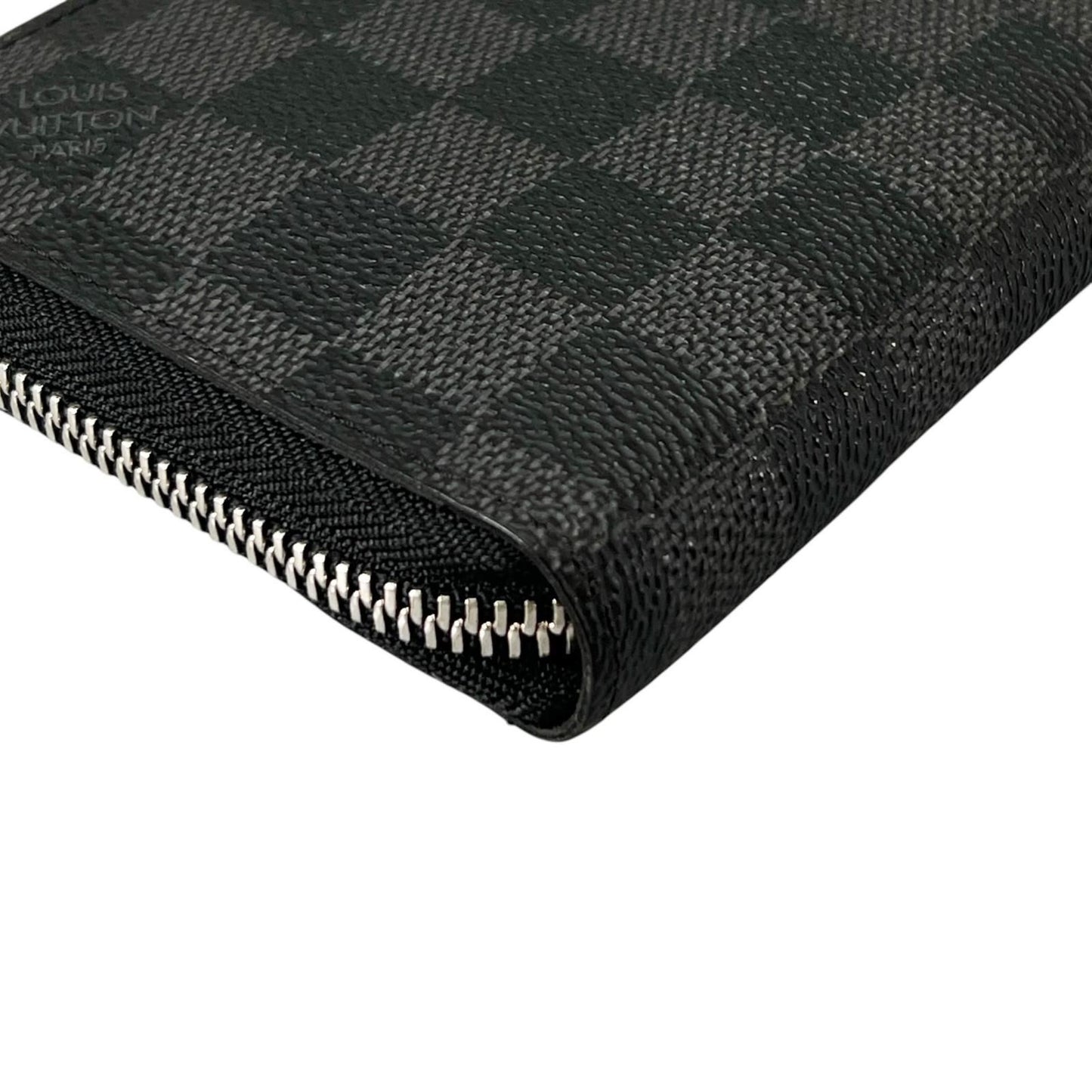 Louis Vuitton Zippy Wallet Verdical Damier Canvas Black — view 8