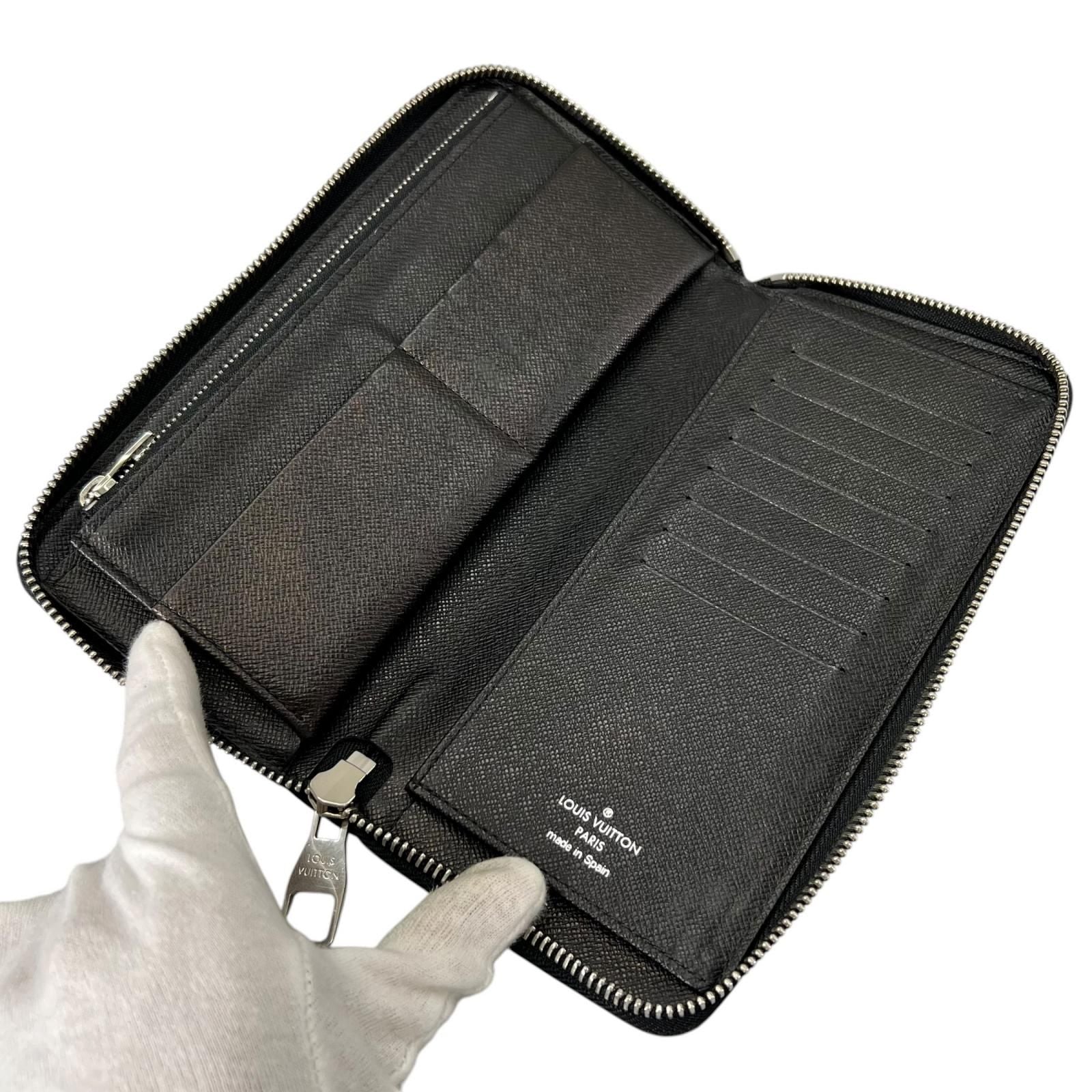 Louis Vuitton Zippy Wallet Verdical Damier Canvas Black — view 5