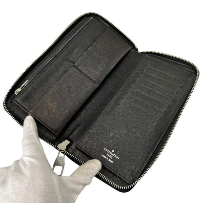 Louis Vuitton Zippy Wallet Verdical Damier Canvas Black — view 5