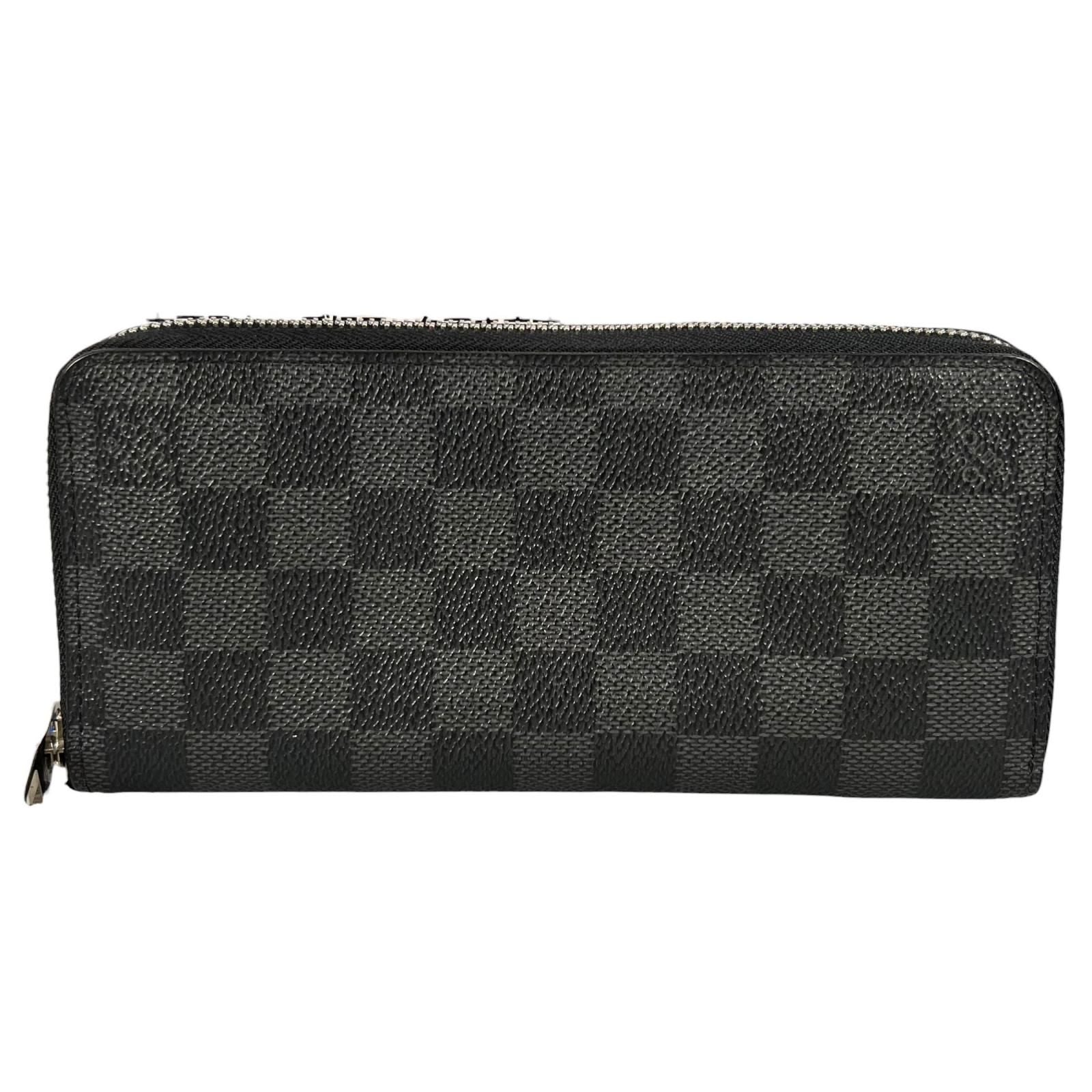 Louis Vuitton Zippy Wallet Verdical Damier Canvas Black