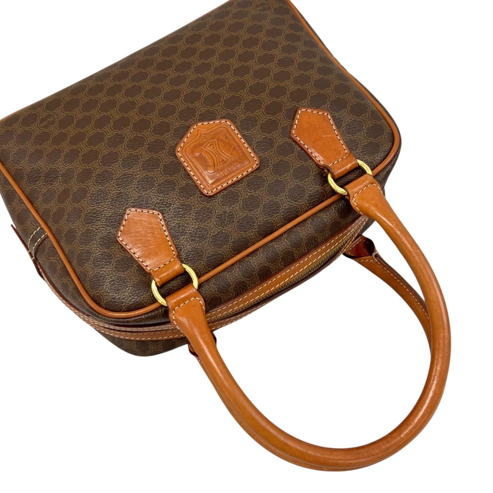 Celine Macadam Handbag Leather Brown — view 5