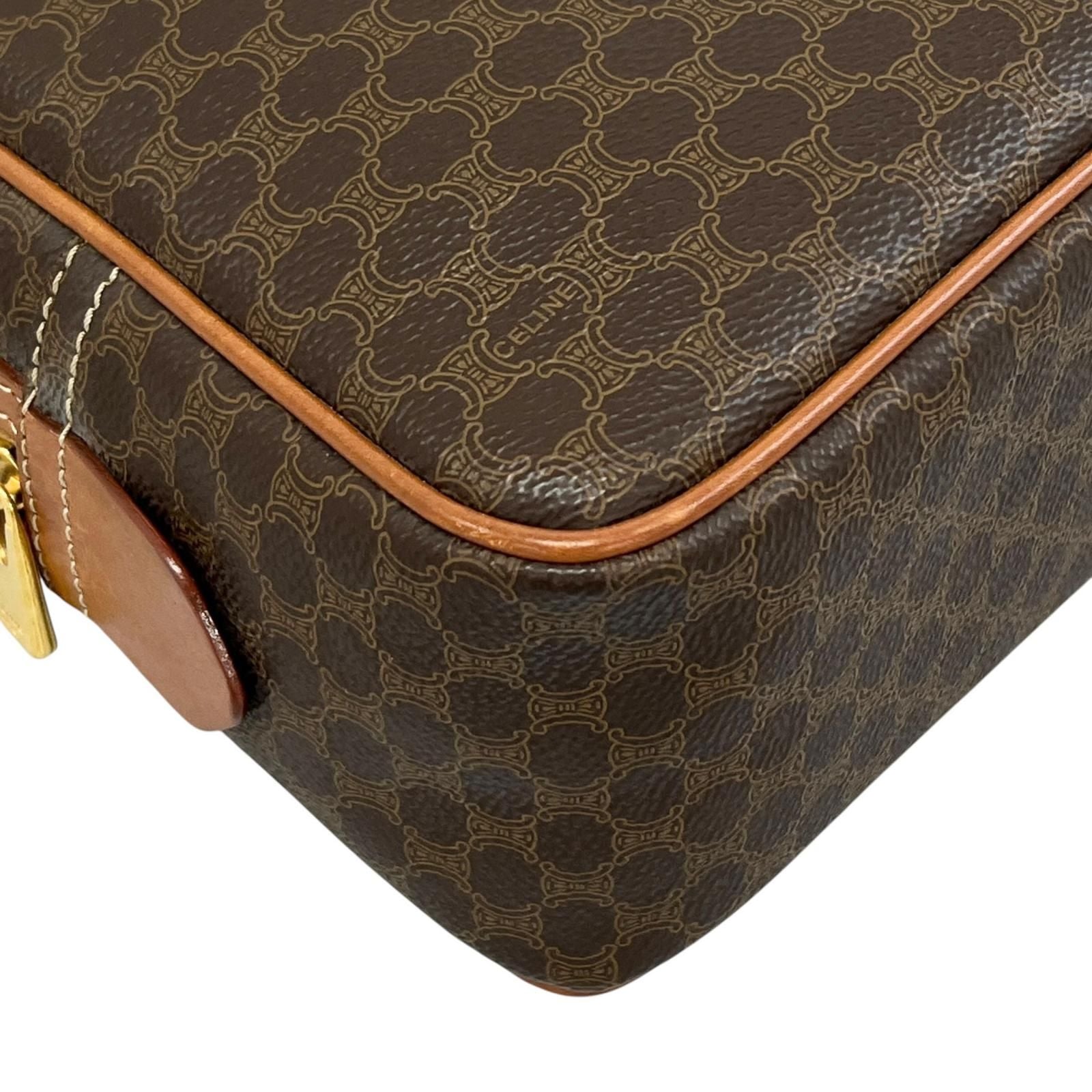 Celine Macadam Handbag Leather Brown — view 7