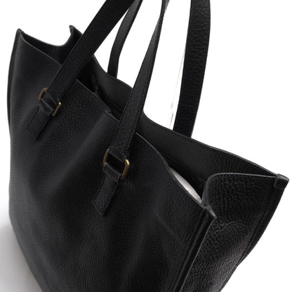 Prada Tote Bag Leather Black Shrink — view 5