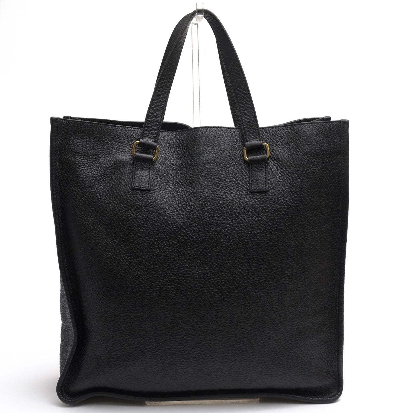 Prada Tote Bag Leather Black Shrink — view 2