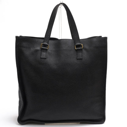 Prada Tote Bag Leather Black Shrink — view 2