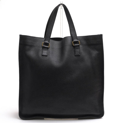 Prada Tote Bag Leather Black Shrink