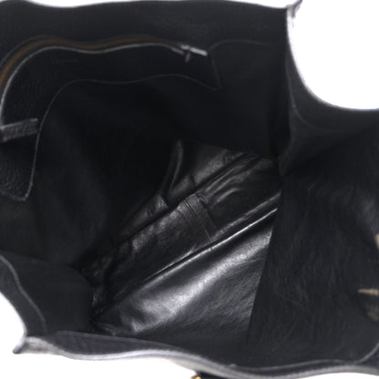 Prada Tote Bag Leather Black Shrink — view 7