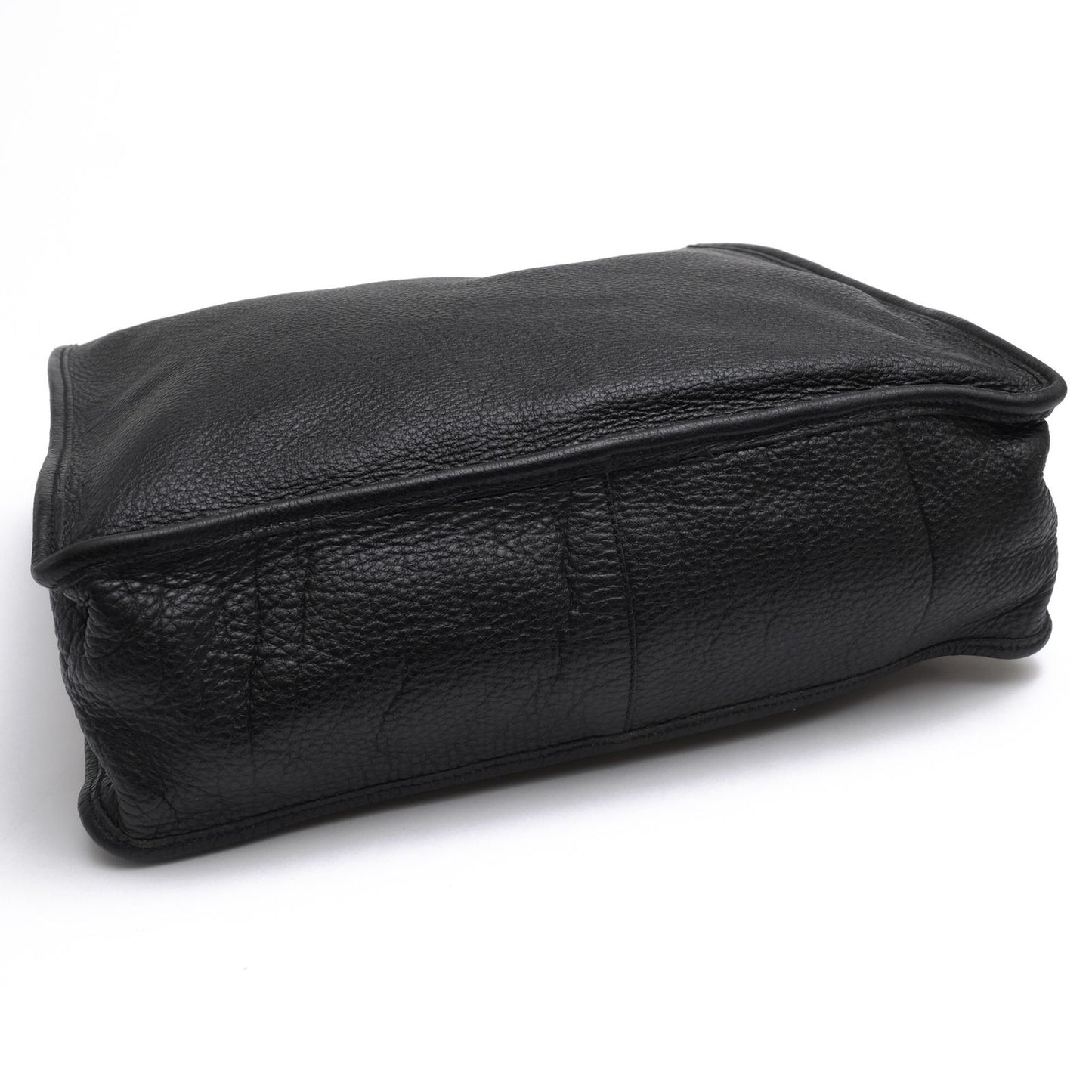 Prada Tote Bag Leather Black Shrink — view 6