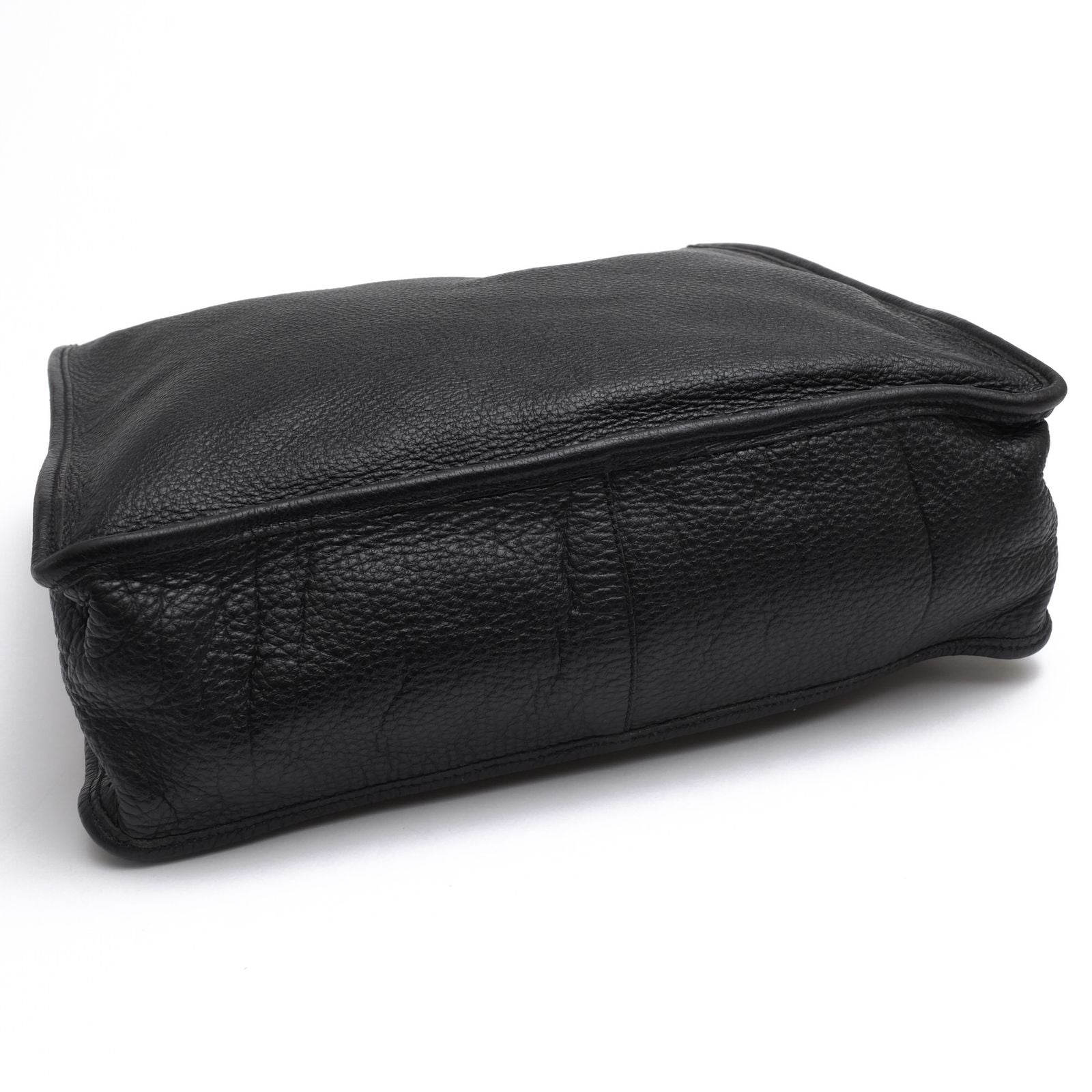 Prada Tote Bag Leather Black Shrink — view 6