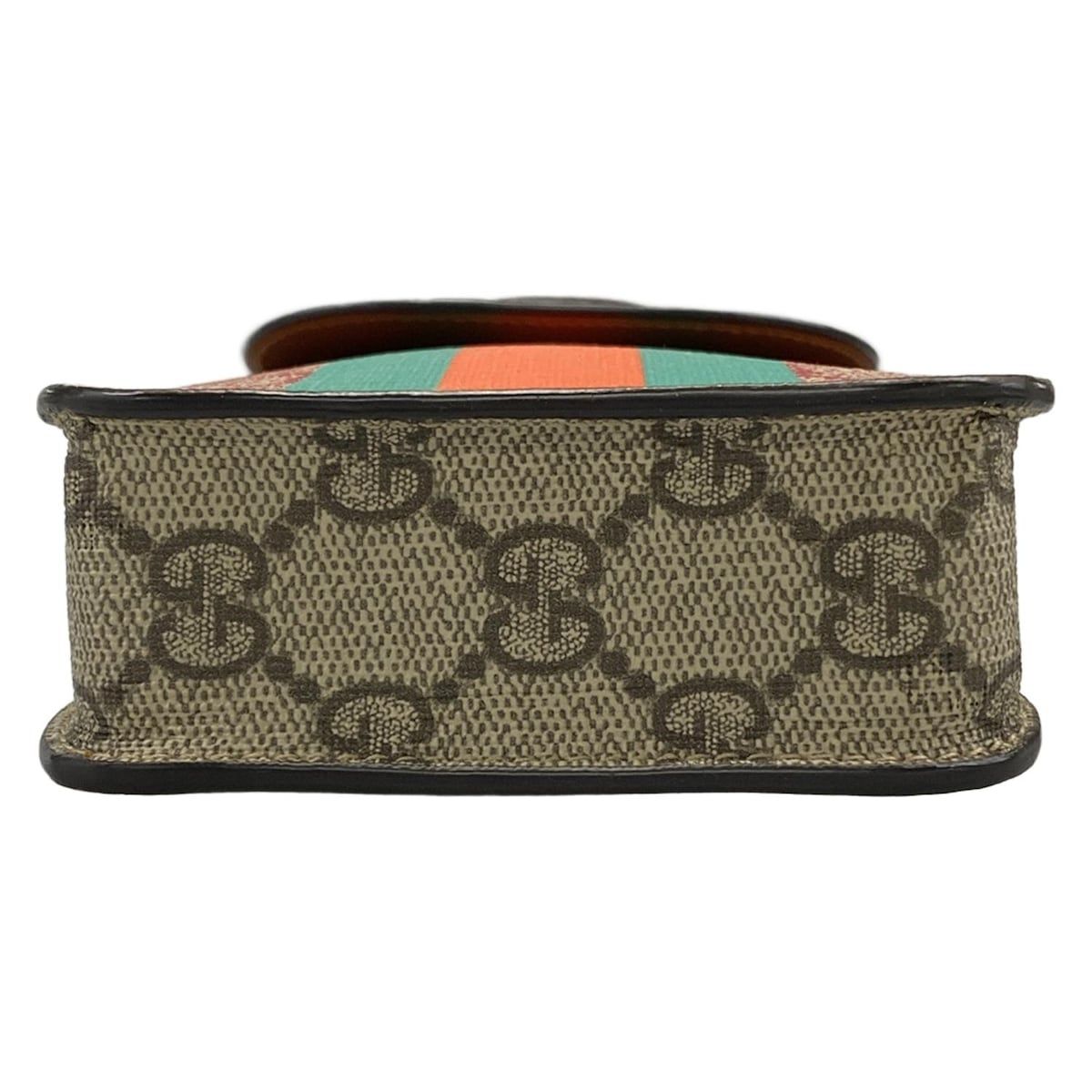 Gucci Shoulder Bag GG Plus Supreme Interlocking G Red Dark Brown Multi Leather — view 5