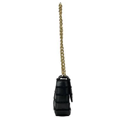 Celine Shoulder Bag Matelasse Monochrome Black Chain Leather — view 2