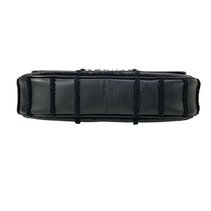 Celine Shoulder Bag Matelasse Monochrome Black Chain Leather — view 5