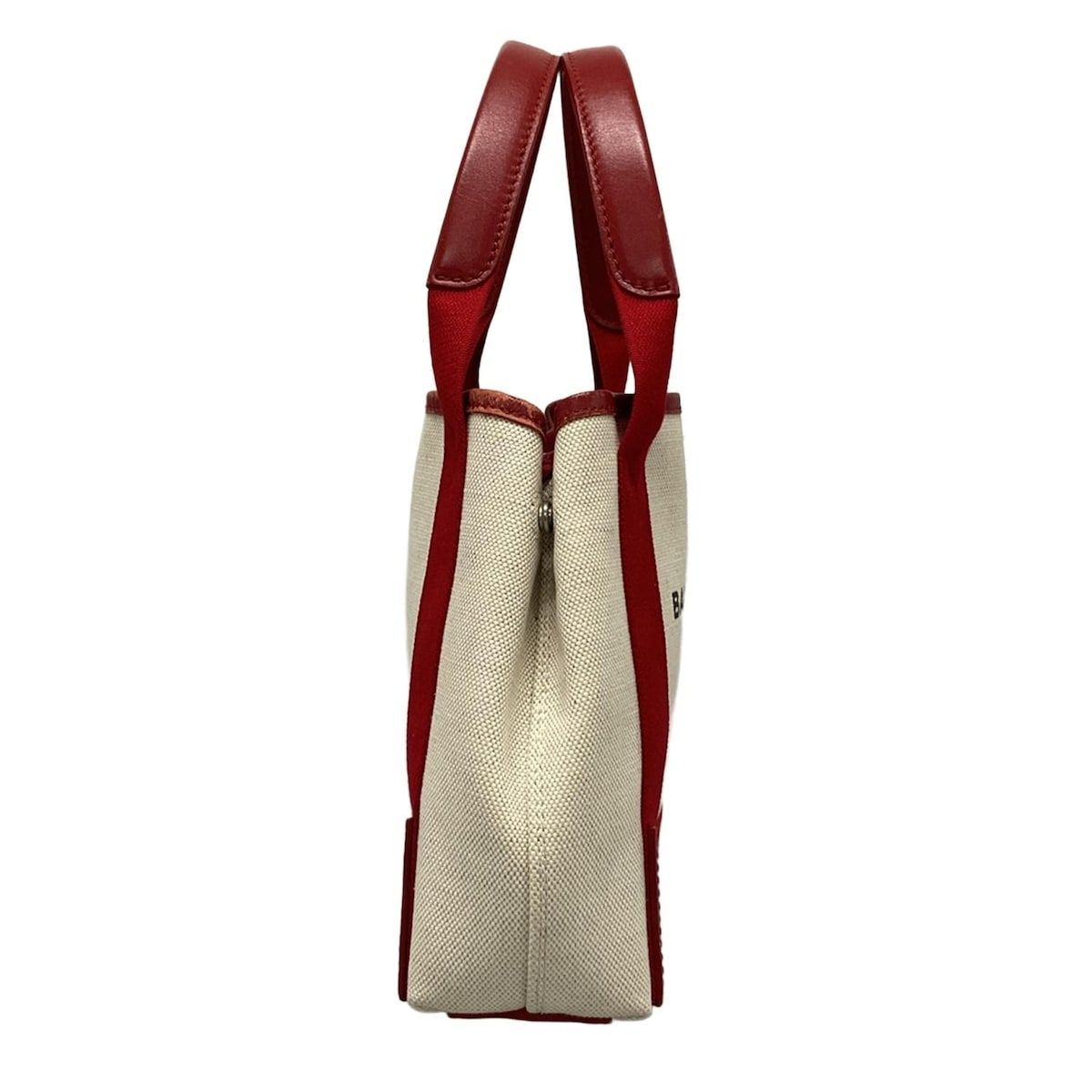Balenciaga Tote Bag Navy Cabas XS Ivory Red Leather — view 2