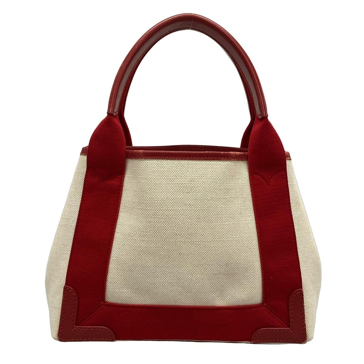 Balenciaga Tote Bag Navy Cabas XS Ivory Red Leather — view 3