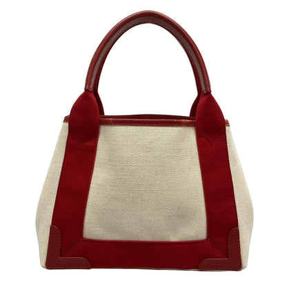 Balenciaga Tote Bag Navy Cabas XS Ivory Red Leather — view 3