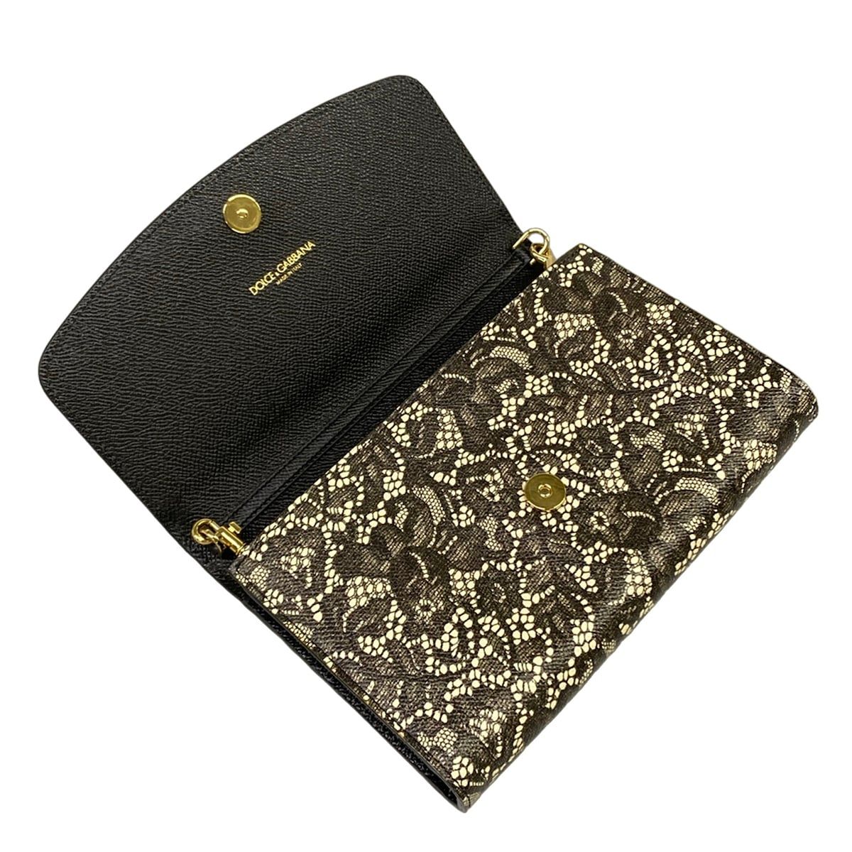 Dolce & Gabbana Wallet Black Ivory Chain Shoulder Bag — view 3