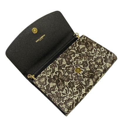 Dolce & Gabbana Wallet Black Ivory Chain Shoulder Bag — view 3