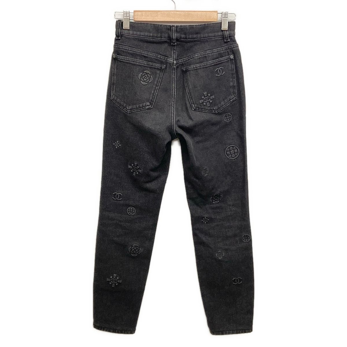 Chanel Jeans S Black Cotton 34 — view 2