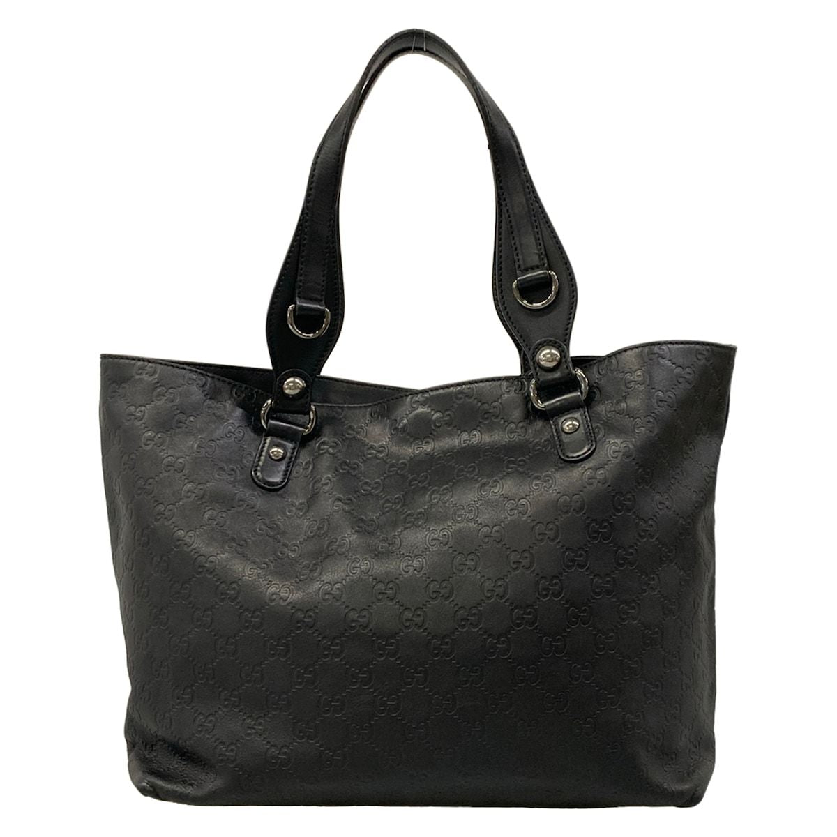 Gucci Tote Bag Icon Bit Guccissima Line Black Leather — view 3