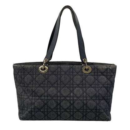Dior Handbag Cannage Stitch Navy Leather — view 3