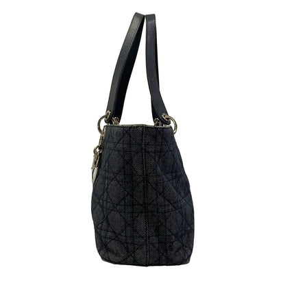 Dior Handbag Cannage Stitch Navy Leather — view 2
