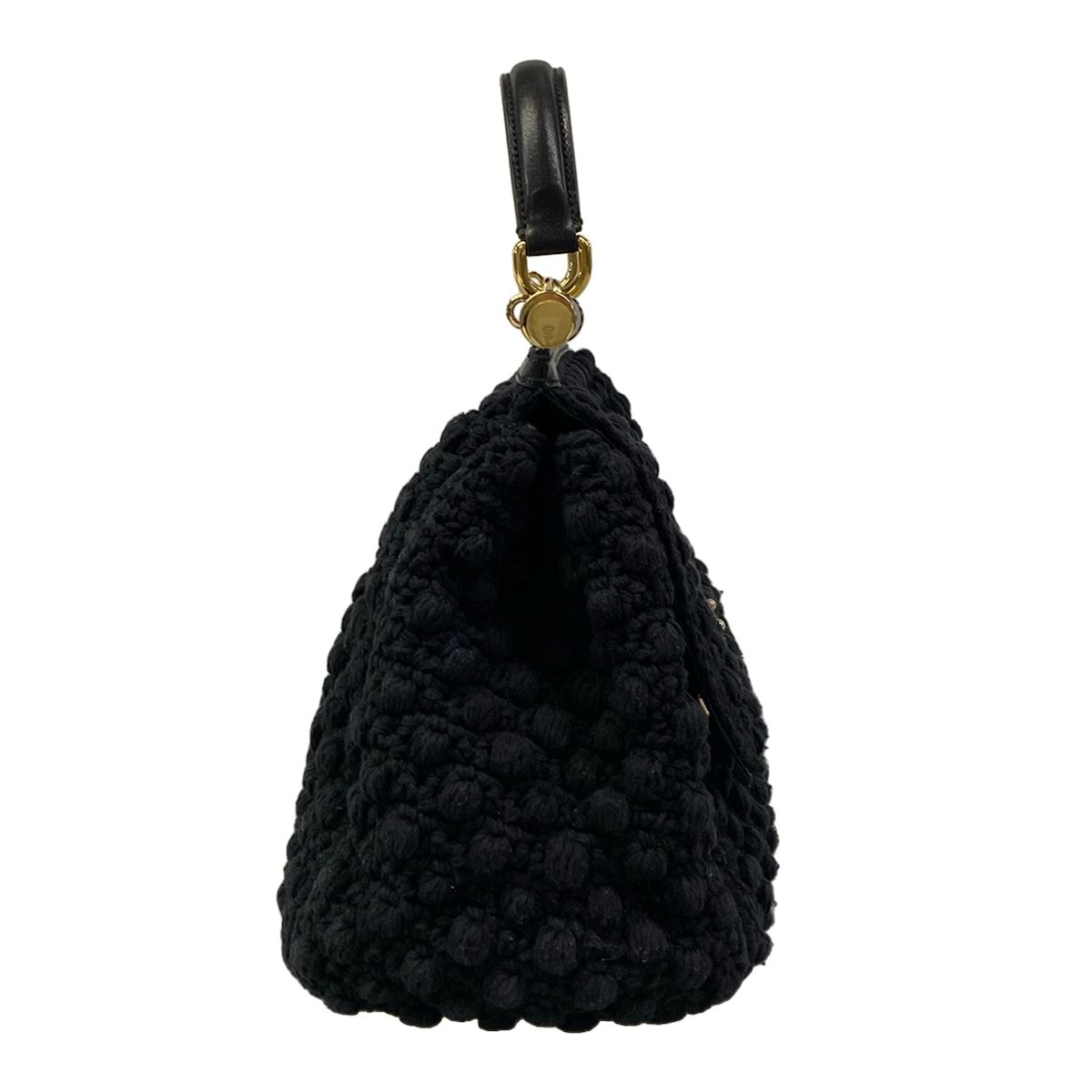 Dolce & Gabbana Handbag Sicily Black Cotton Leather — view 2