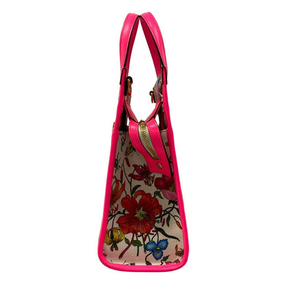 Gucci Handbag Flora White Pink Multi Leather — view 4