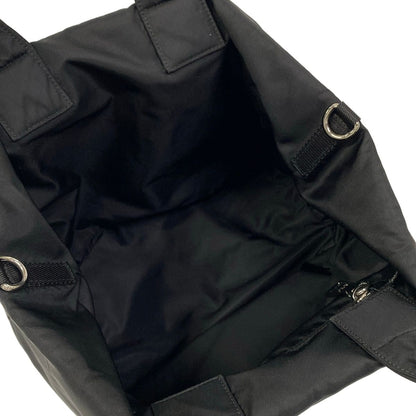 Prada Tote Bag Black Navy Green Plaid Reversible — view 7