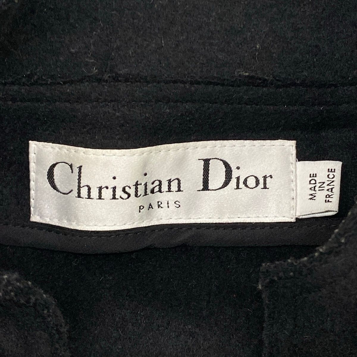Dior Coat Black Wool Angora 36 — view 3