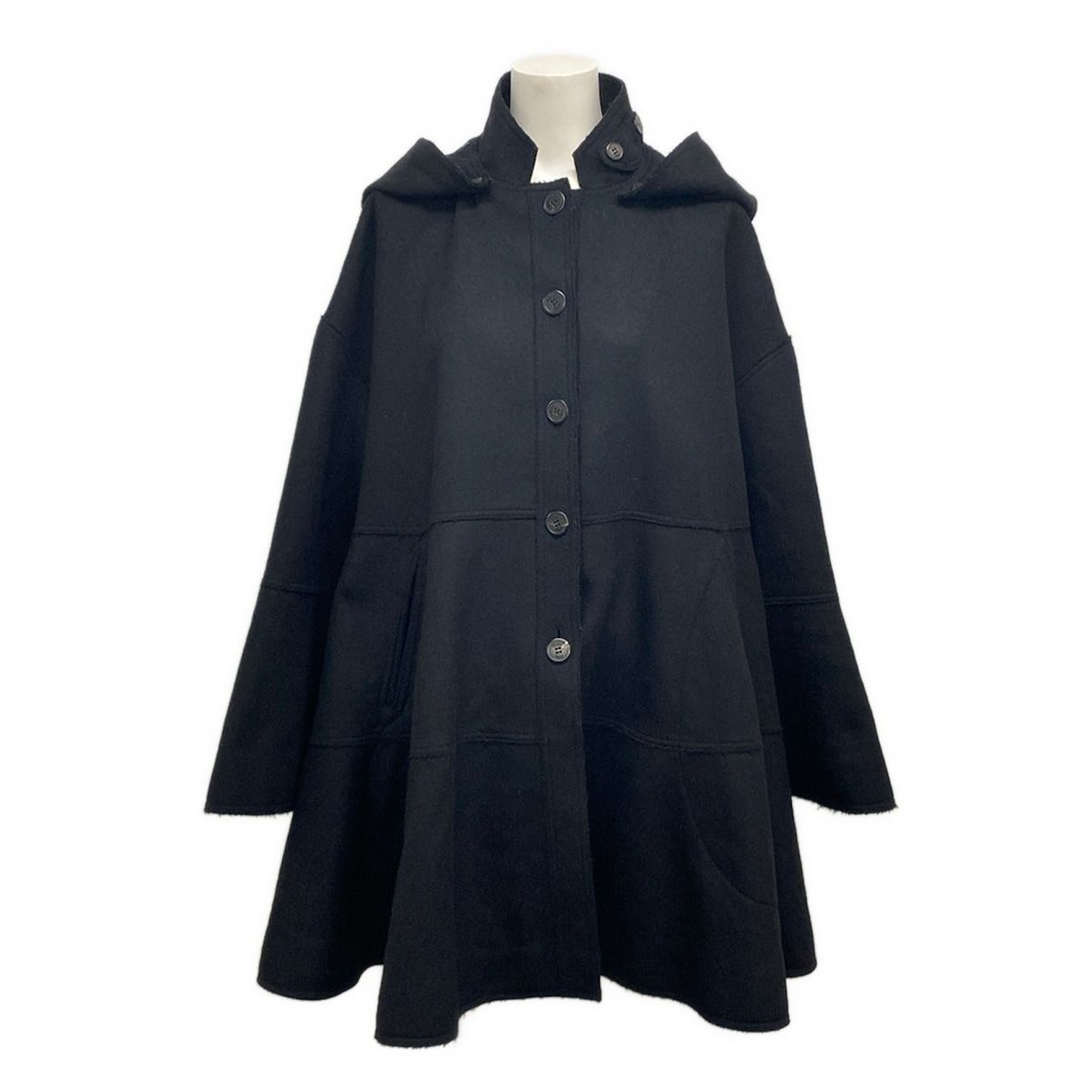 Dior Coat Black Wool Angora 36