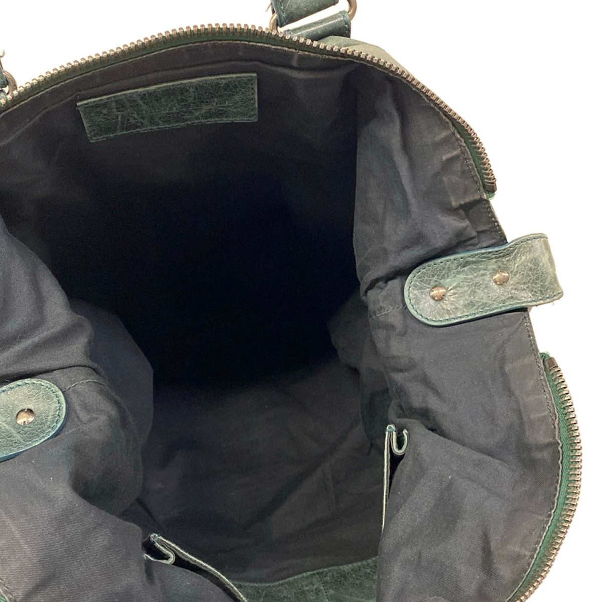 Balenciaga Handbag Dark Green Leather — view 7