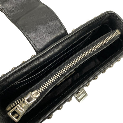 Prada Case Black Studded Leather Vanity Bag — view 3