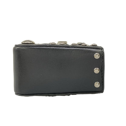 Prada Case Black Studded Leather Vanity Bag — view 8