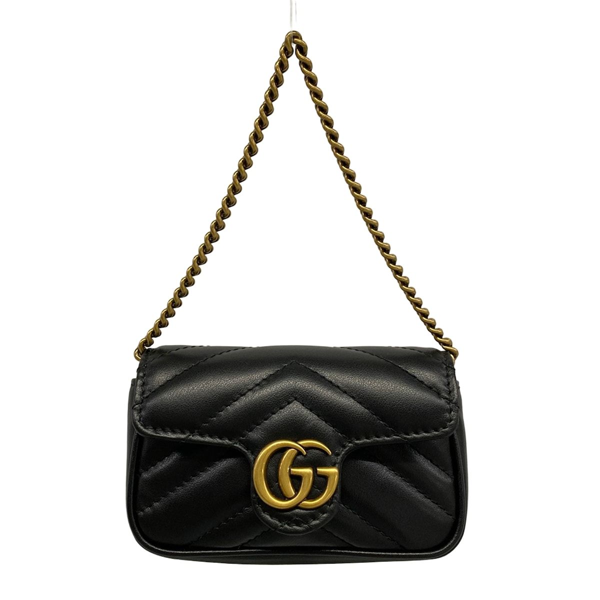 Gucci Handbag GG Marmont Black Leather