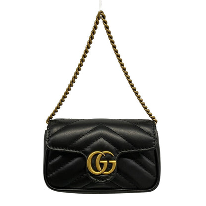 Gucci Handbag GG Marmont Black Leather