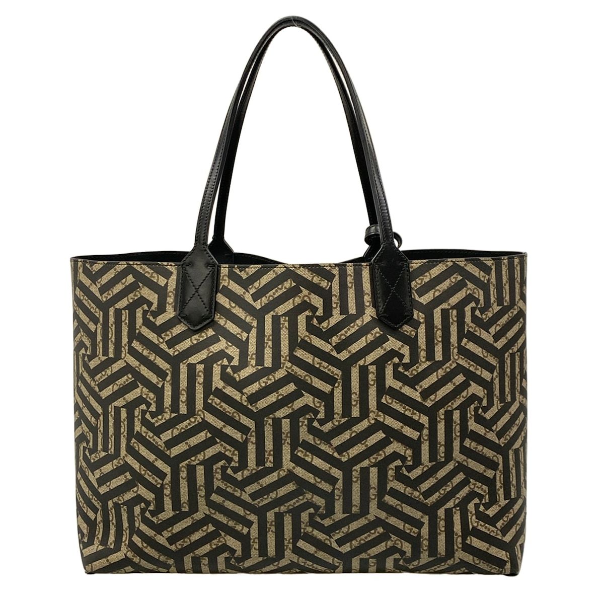 Gucci Tote Bag GG Carre Ido Beige Leather — view 3