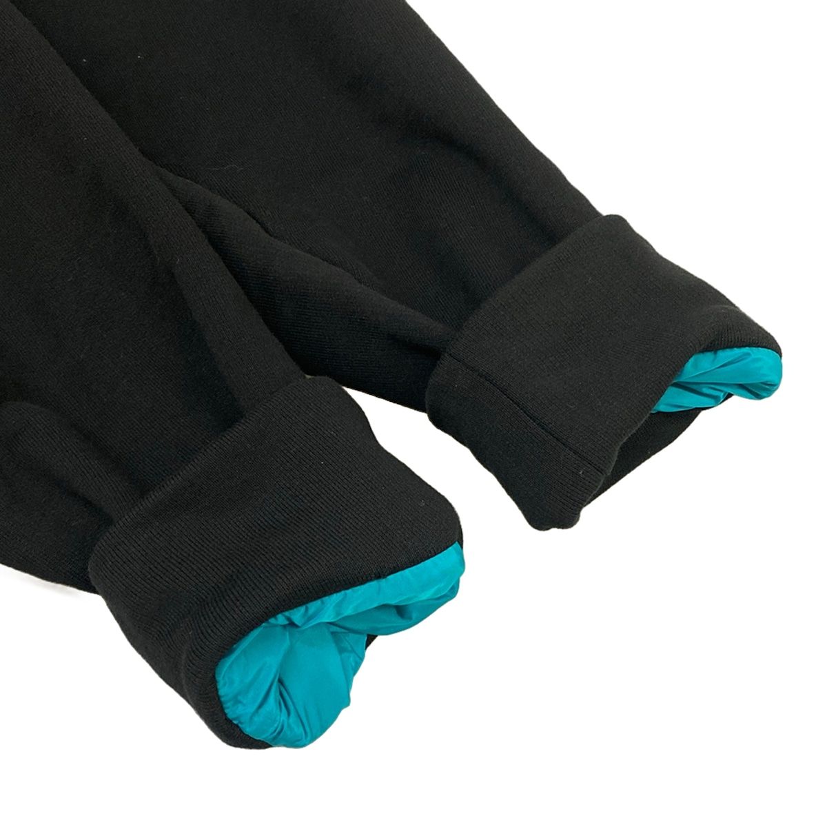Prada Hoodie Black Light Blue Triangle Logo Reversible Cotton XS — view 8
