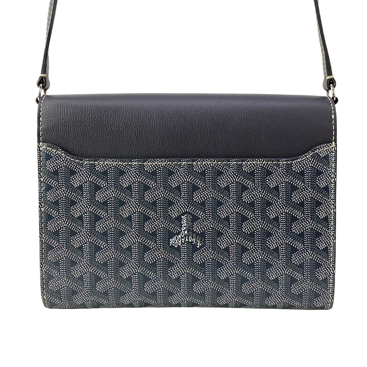 Goyard Shoulder Bag Sheepskin Gray Removable Strap Leather — view 3