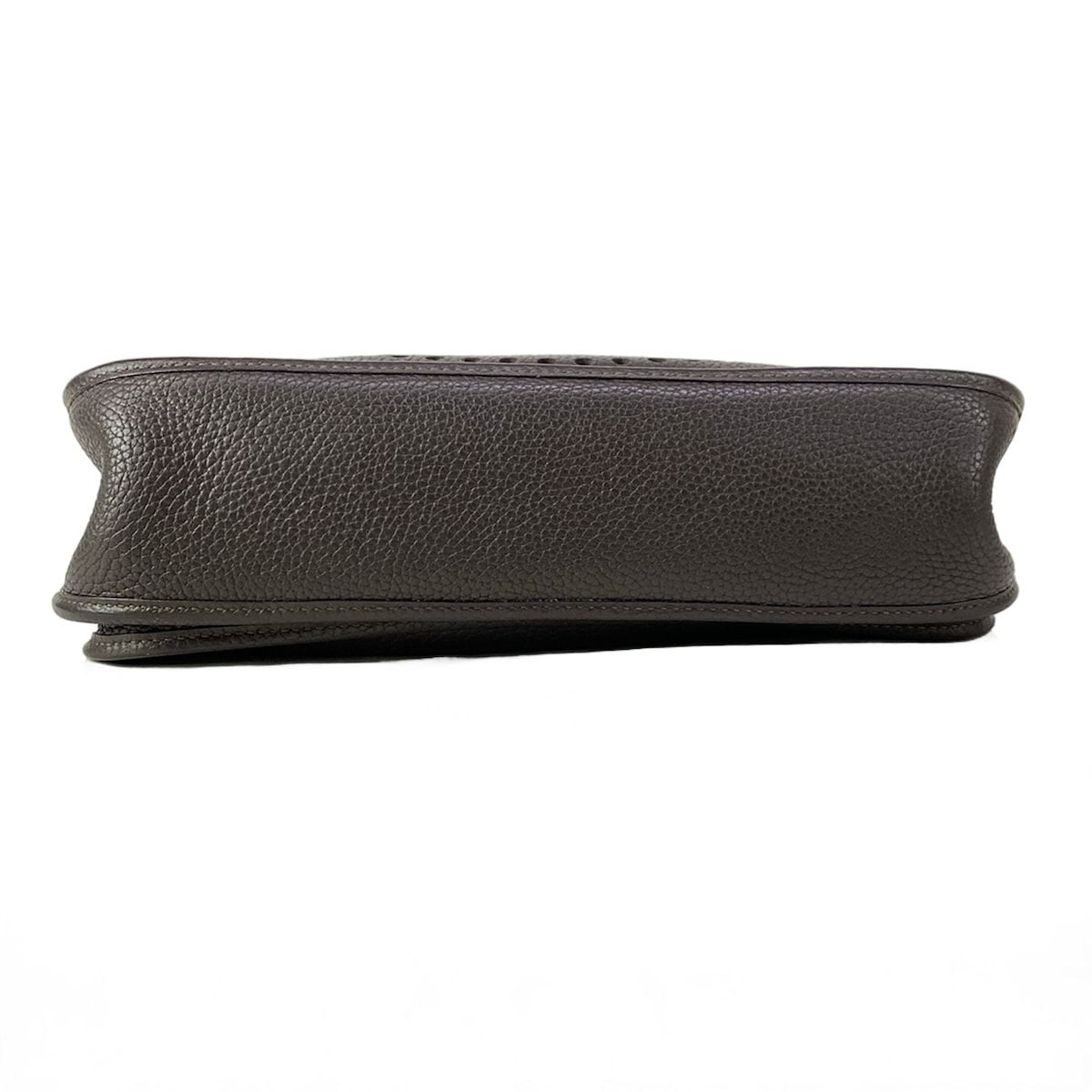 Hermes Shoulder Bag Evelyne MM Dark Brown Silver — view 5