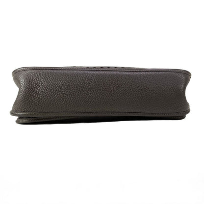 Hermes Shoulder Bag Evelyne MM Dark Brown Silver — view 5