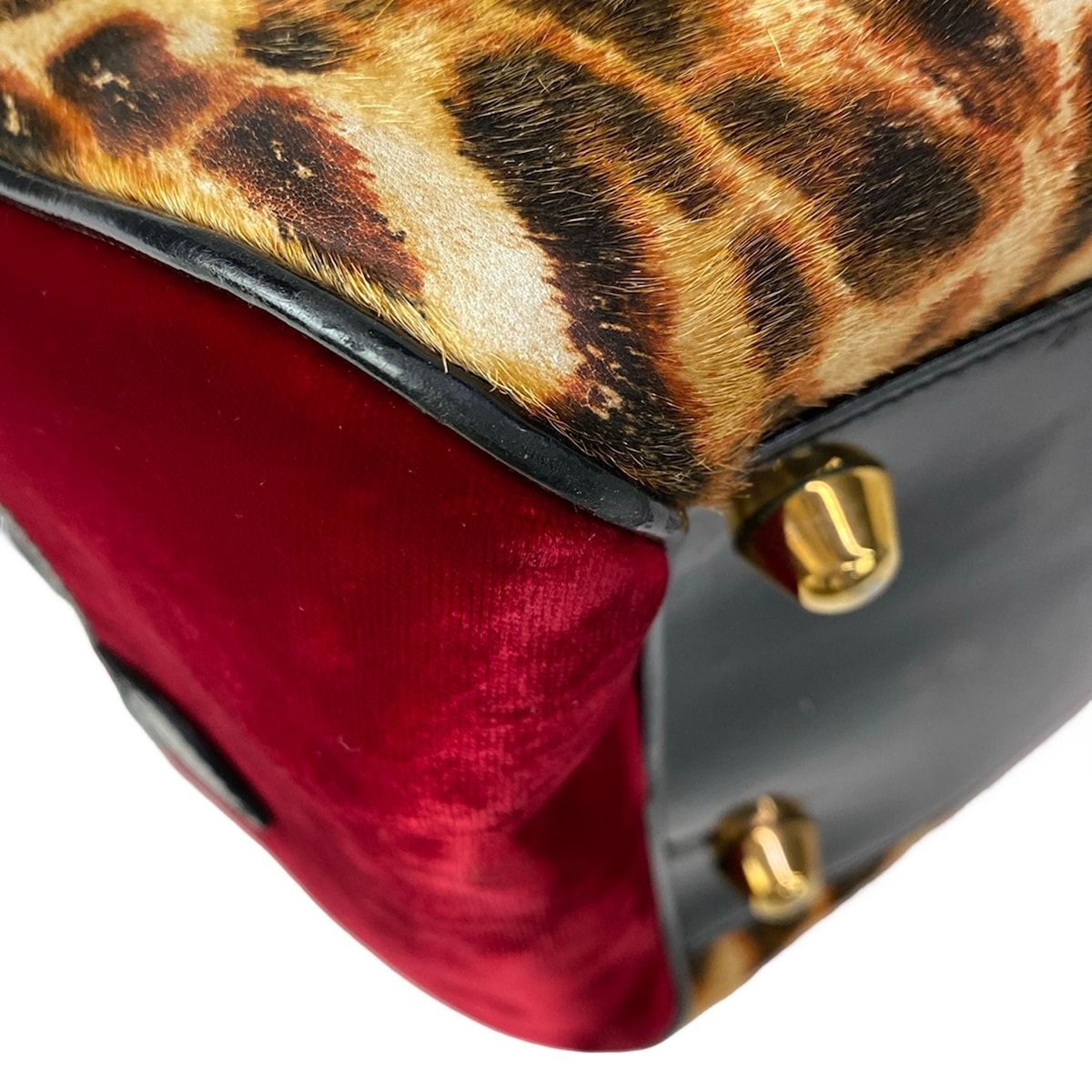 Dior Handbag Gambler Beige Bordeaux Black Chain Handle Dice Leather — view 8